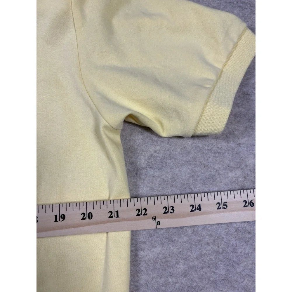 NWT Polo Ralph Lauren Men's Medium Yellow Short Sleeve Mesh Polo Shirt Navy Pony